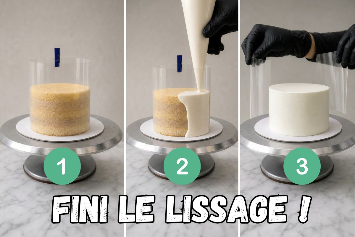 Gâteau parfaitement lisse sans lissage